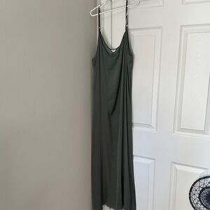 Aerie Green Satin Dress